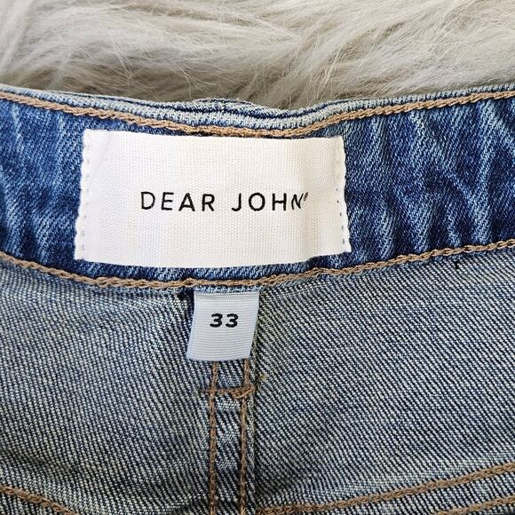 New Dear John Ivy Shorts Size 33 High Rise Distressed Denim Cutoff Short Raw Hem - Picture 8 of 13